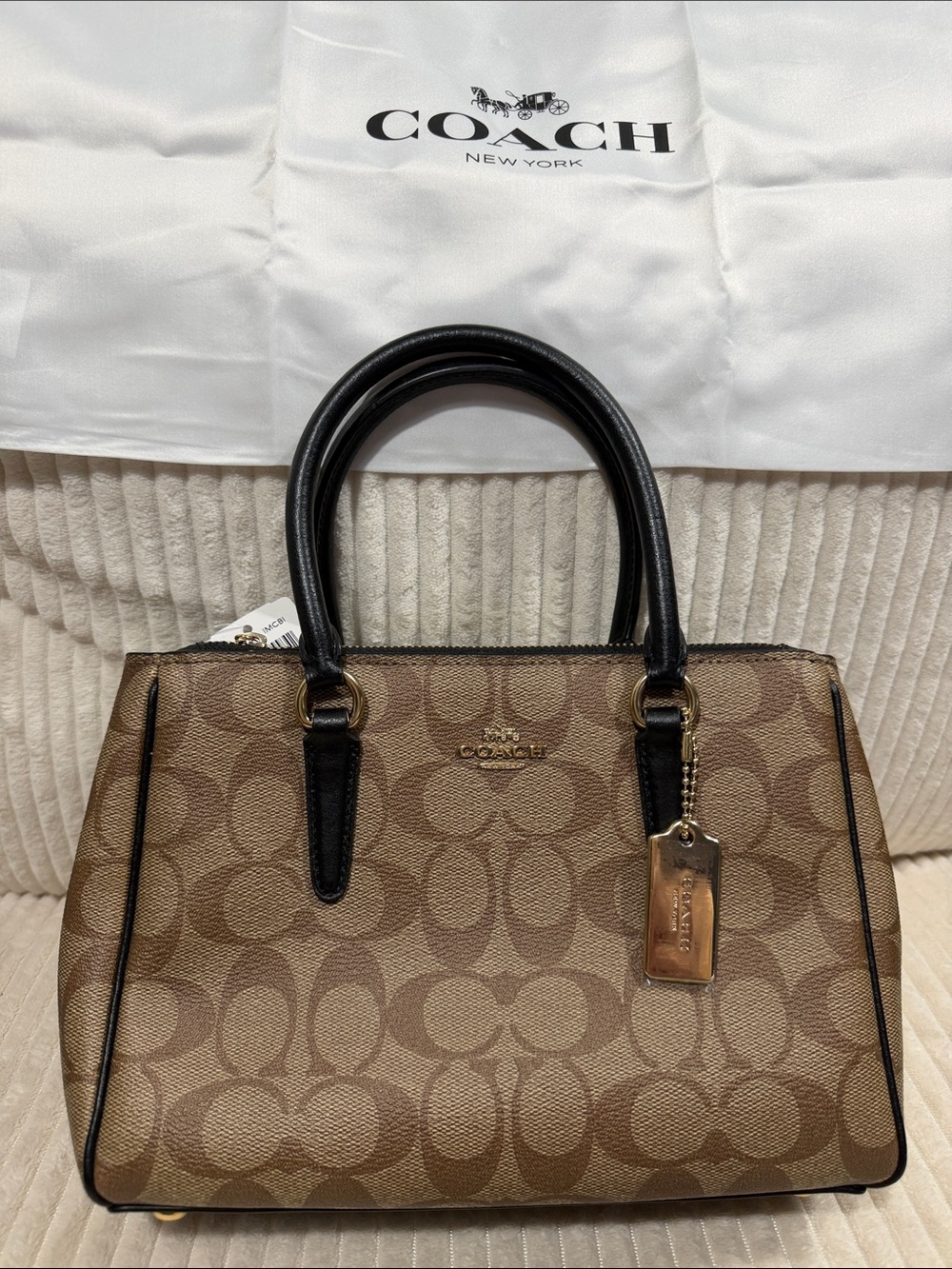 Coach Mini Surrey Carryall in Signature Canvas. I’m adding a Dust Bag. New.